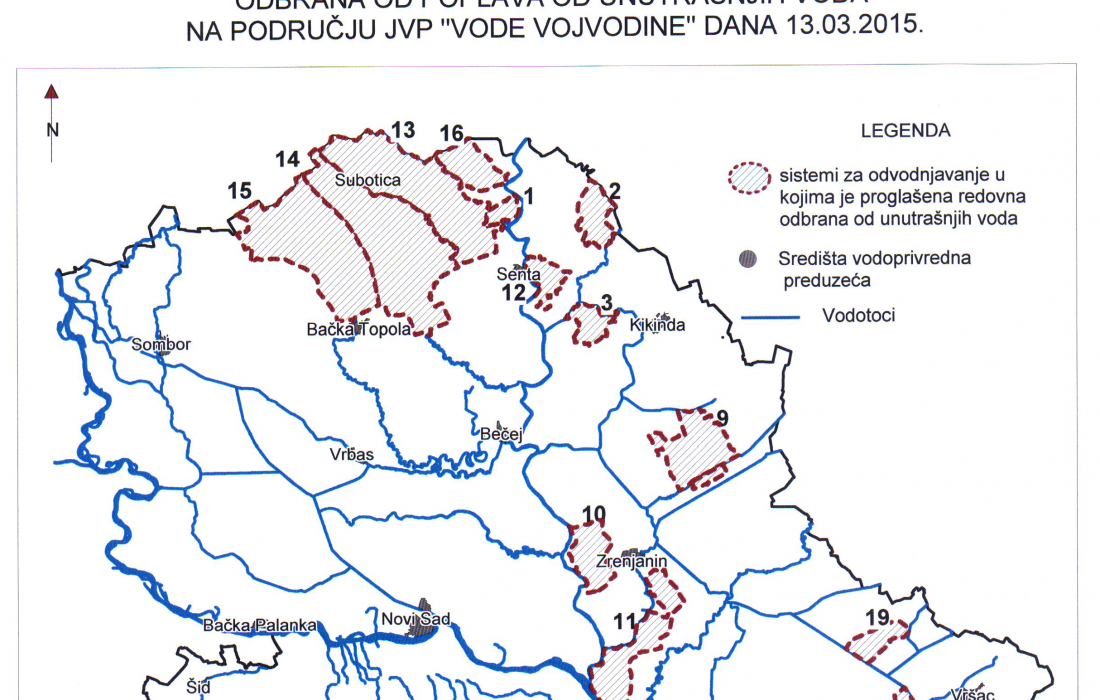 Odbrana od unutrašnjih voda na blizu 200.000 hektara